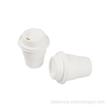Eco Friendly Custom Disposable Compostable Biodegradable Coffee Paper Pulp Cups With Lids